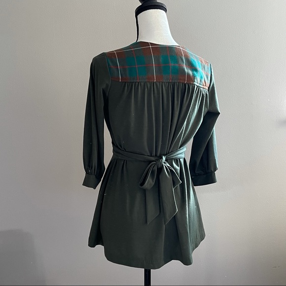 Anthropologie Zachary’s Smile NYC Green Tartan Plaid Top - Picture 4 of 6